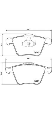 Pastillas de freno delanteras Brembo P24077