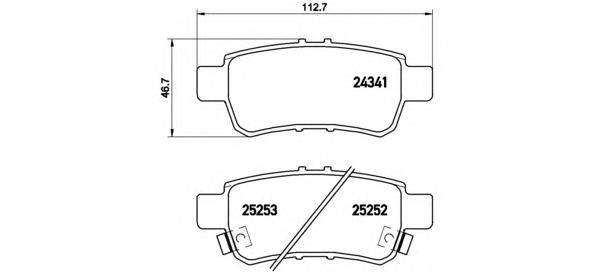 Pastillas de freno traseras P28062 Brembo