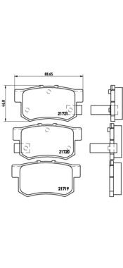 Pastillas de freno traseras P28022 Brembo