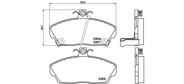 Comprar P28020 Brembo Pastillas delanteras de freno