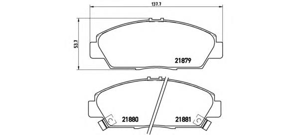 Comprar P28021 Brembo Pastillas delanteras de freno
