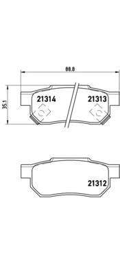 P 28 017 Brembo pastillas de freno traseras