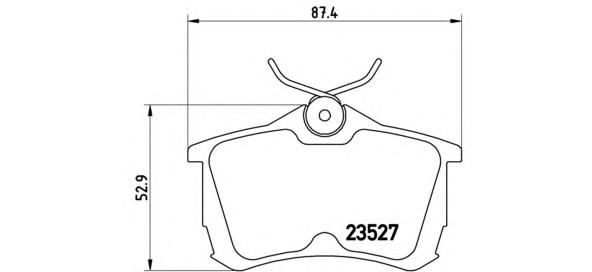 Pastillas traseras Brembo P28030