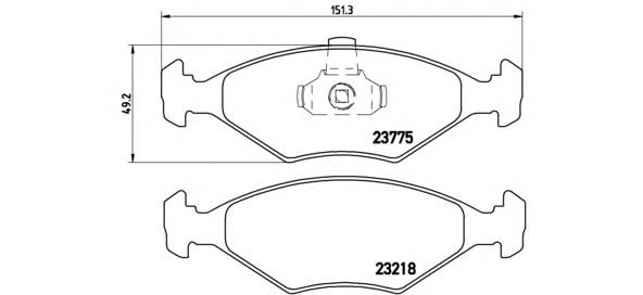 P23123 Brembo pastillas de freno delanteras