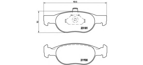 P23125 Brembo pastillas de freno delanteras