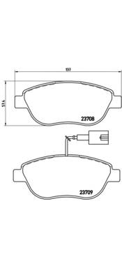 Comprar P23137 Brembo Pastillas delanteras de freno