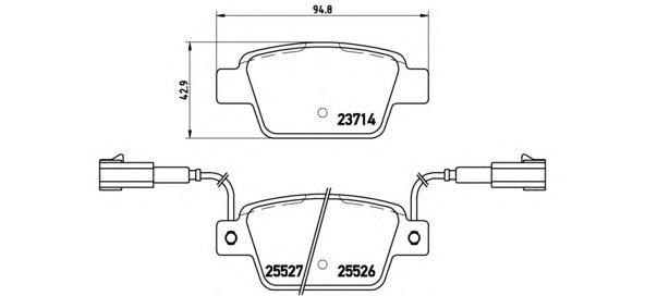 P 23 135 Brembo pastillas de freno traseras