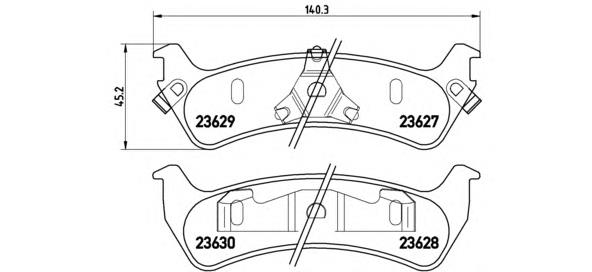 Pastillas de freno traseras P24042 Brembo