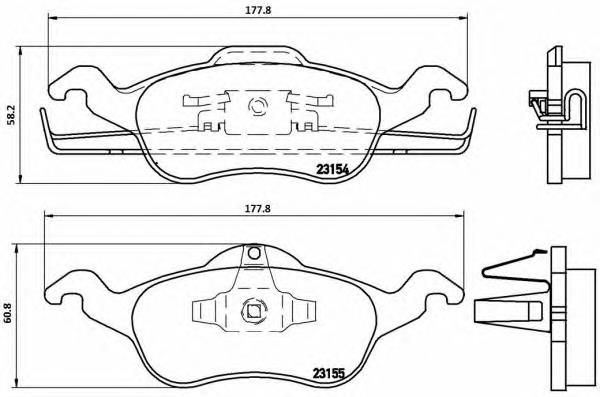 Pastillas de freno delanteras Brembo P24046