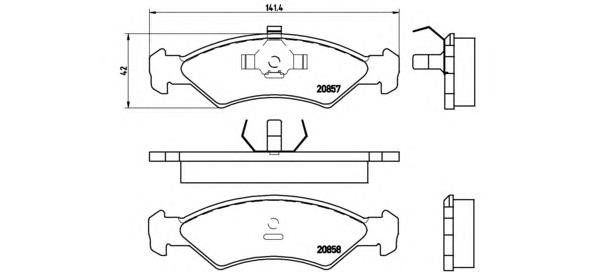 P24016 Brembo pastillas de freno delanteras