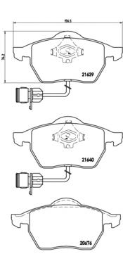 Pastillas de freno delanteras P85040 Brembo