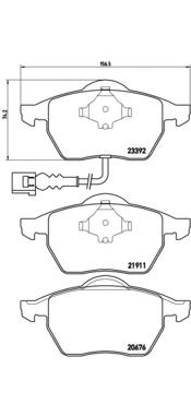 Pastillas de freno delanteras Brembo P85045
