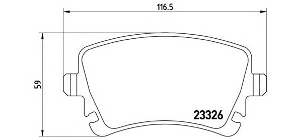 Pastillas traseras Brembo P85083
