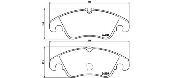 Pastillas de freno delanteras Brembo P85098