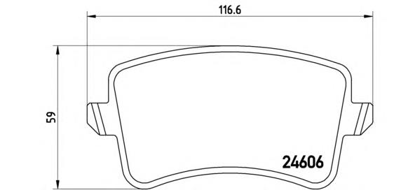Pastillas traseras Brembo P85099