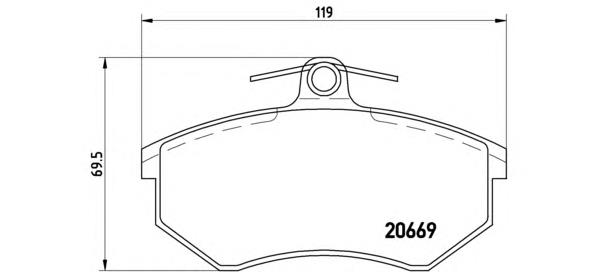 P85093 Brembo pastillas de freno delanteras