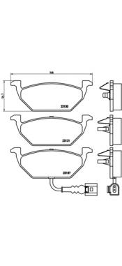 Pastillas de freno delanteras Brembo P85072