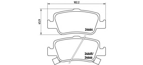 Pastillas de freno traseras P83080 Brembo