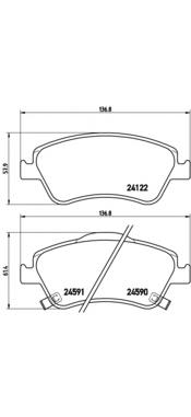 Pastillas de freno P83079 Brembo