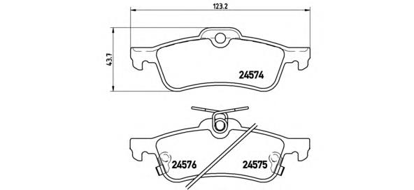 Pastillas de freno traseras P83087 Brembo
