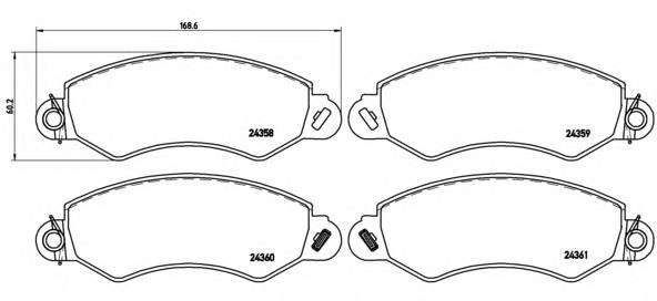 Comprar PB1002 Brembo Pastillas delanteras de freno