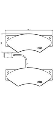 PA6007 Brembo pastillas de freno delanteras