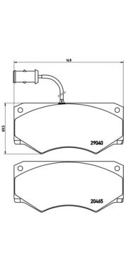 PA6005 Brembo pastillas de freno delanteras