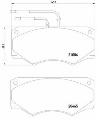 Pastillas de freno delanteras PA6002 Brembo