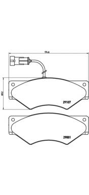 PA6018 Brembo pastillas de freno delanteras