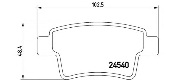 P61085 Brembo Pastillas freno traseras