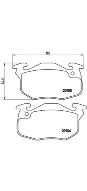 P61097 Brembo pastillas de freno delanteras