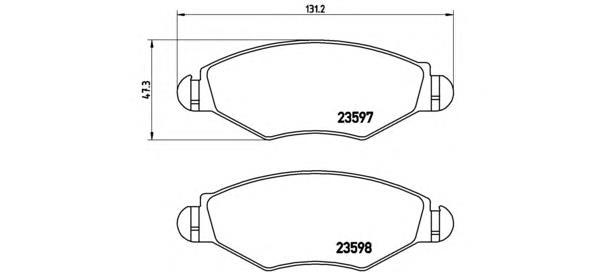Pastillas de freno delanteras Brembo P61063