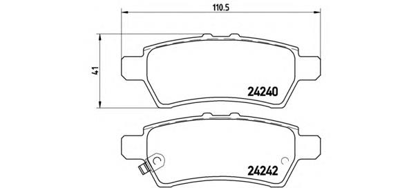 P56060 Brembo pastillas de freno traseras