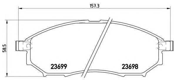 Comprar P56058 Brembo Pastillas delanteras de freno