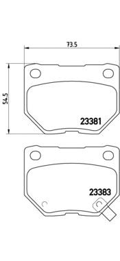 P56054 Brembo pastillas de freno traseras