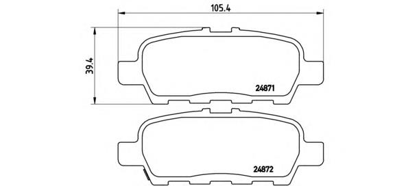 Comprar P56068 Brembo Pastillas de freno traseras