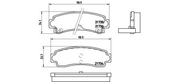 P56063 Brembo pastillas de freno traseras