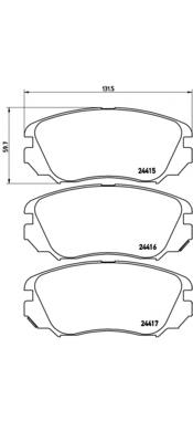 P59 054 Brembo pastillas de freno delanteras