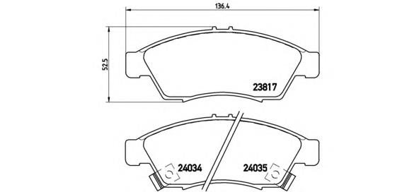 P79014 Brembo pastillas de freno delanteras