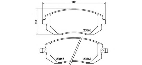Pastillas de freno delanteras Brembo P78013