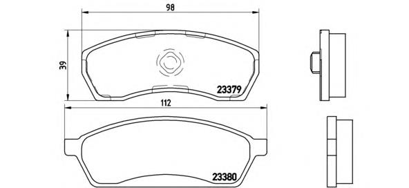 P78008 Brembo pastillas de freno delanteras