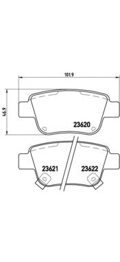 Pastillas traseras de freno Brembo P83047 precio, desde 23,03 EUR