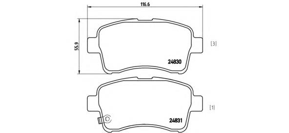 P79021 Brembo pastillas de freno delanteras