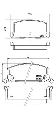 P83019 Brembo pastillas de freno traseras