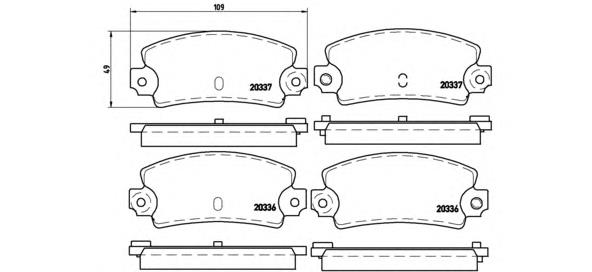 P68002 Brembo pastillas de freno traseras