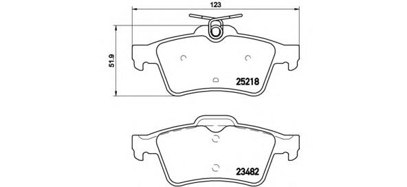 P61110 Brembo Pastillas freno traseras