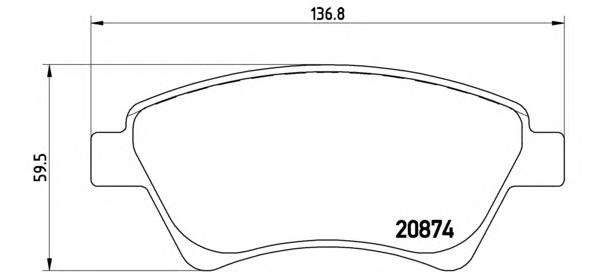 P68034 Brembo Pastillas delanteras