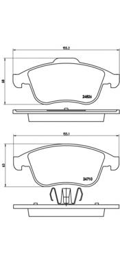 Comprar P68047 Brembo Pastillas delanteras de freno