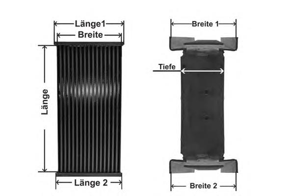 Núcleo de la rejilla del radiador del intercooler 19327 NRF