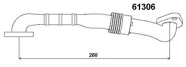 61306D Wahler manguera tuberia de radiador (gases de escape)